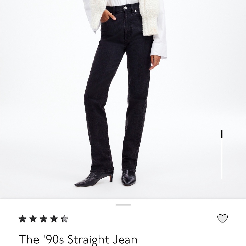 Madewell Black Straight Leg Jeans High-Rise Classic